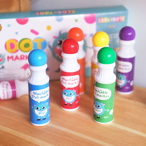  Lartique Washable Dot Markers for Toddlers, 10 Colors