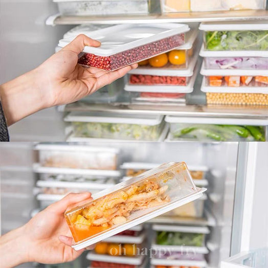 iSPECLE Freezer Organizer Bins - 4 Pack Stackable Chest Freezer Organizer  for 5 and 7 Cu.FT Deep Freezer Sort Frozen Meats, Deep Freezer Organizer